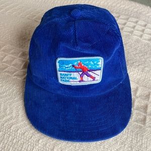 Vintage Blue Corduroy Snap Back Hat - Banff NP